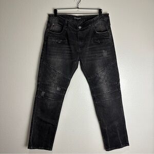 Balmain Distressed Biker Jeans Pants Size 38 vintage